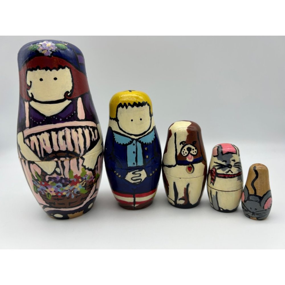 Authentic Models Wooden Nesting Dolls - Set of 5